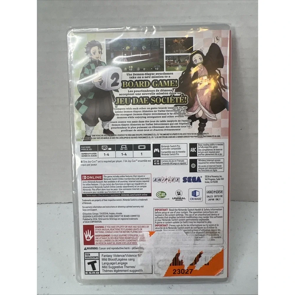 Demon Slayer-Kimetsu No Yaiba-Sweep the Board! - Nintendo Switch New Sealed